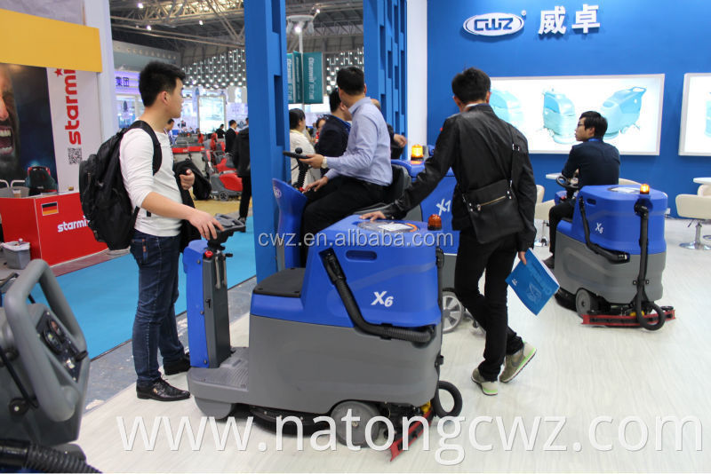 Large stock cable manual ground cleaning machine, floor scrubber